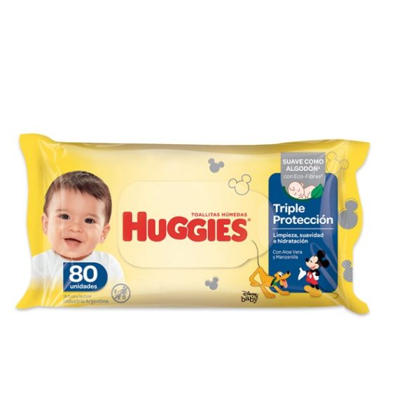 Huggies Toallitas Húmedas Triple Protección x80 u