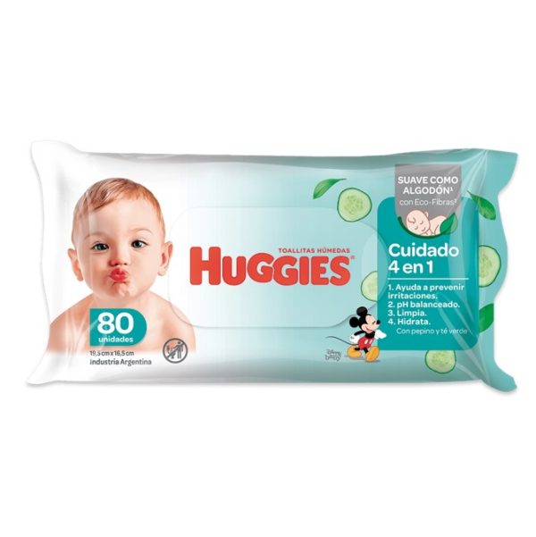 Huggies Toallitas Húmedas Cuidado 4 en 1 x80 u