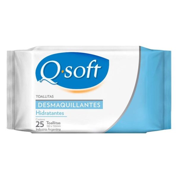 Q-Soft Toallitas Húmedas Desmaquillantes Hidratantes x25 u