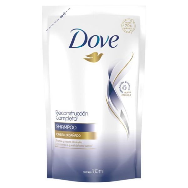 Dove Shampoo Ritual Reparación/Reconstrucción Completa DP x180 ml c/u - Imagen 2