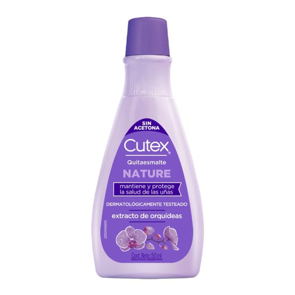 Cutex Quitaesmalte Nature Sin Acetona con Extracto de Orquídeas x100 ml