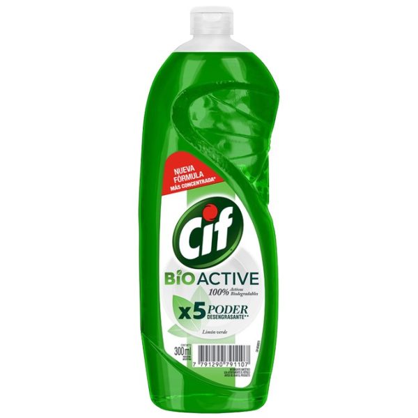 Cif Detergente Bio Active Limón Verde x300 ml