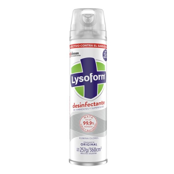 Lysoform Desinfectante de Ambientes en Aerosol x360 cc (Varias Fragancias)