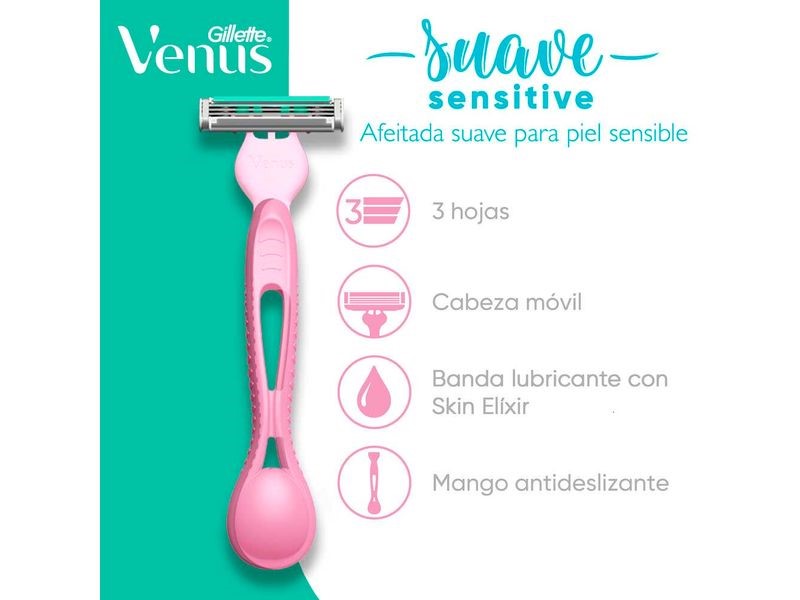 Venus Suave Sensitive Máquina Descartable x1 u - Imagen 2