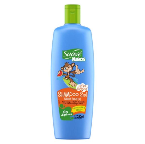 Suave Shampoo de Niños 2 en 1 Sandia Surfer x350 ml
