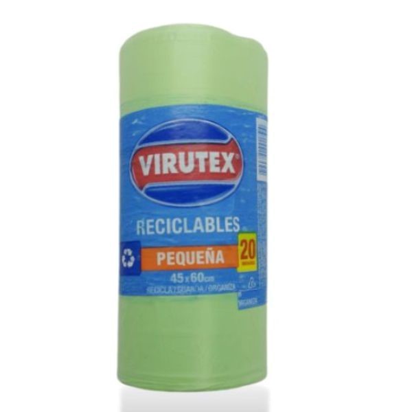 Virutex Bolsa de Residuos Reciclables Pequeña de 45×60 cm x20 u