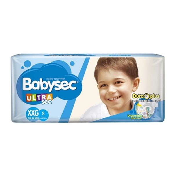 Babysec Ultrasec Extra Extra Grande (Más de 13 kilos) x8 u