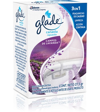 Glade Canasta Repuesto para Inodoro Brisa de Mar/Campos de Lavanda x1 u - Imagen 2