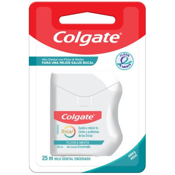 Colgate Hilo Dental Total 12 Flúor y Menta x25 mts