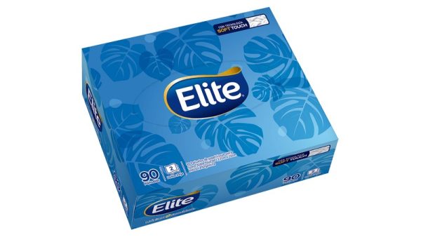 Elite Pañuelos de Papel Tissue Extra Suave Doble Hoja Caja x90 u