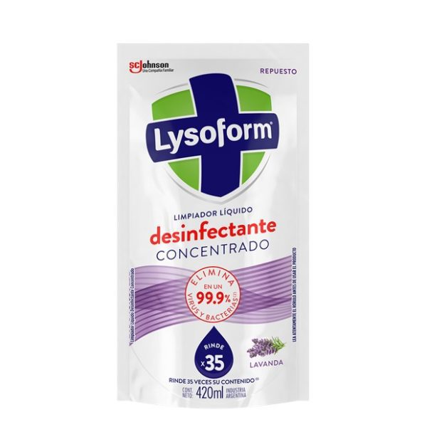 Lysoform Limpiador Líquido Desinfectante Concentrado Lavanda DP x420 ml