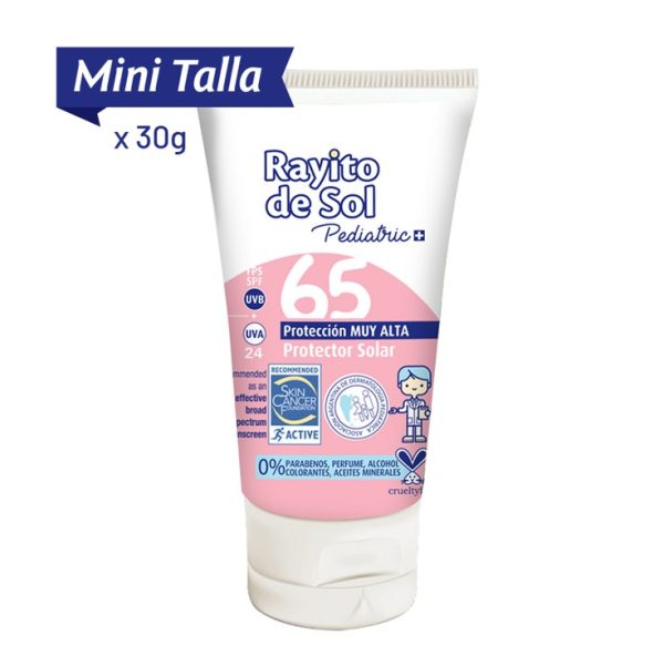 Rayito de Sol Protector Solar Pediatric Crema FPS 65 Mini Talla x30 g