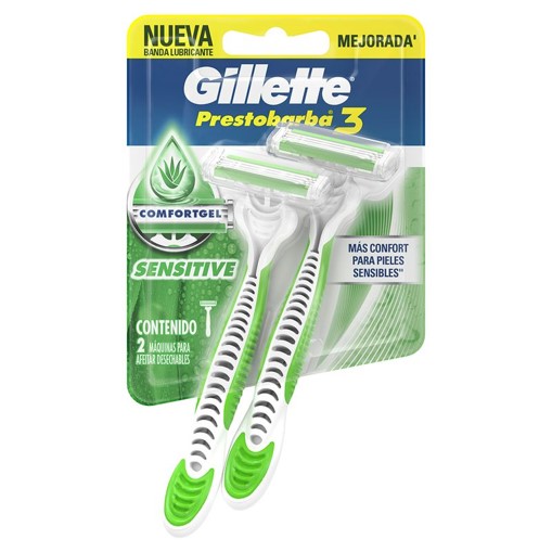 Gillette Prestobarba3 Sensitive Máquina de Afeitar descartable x2 u