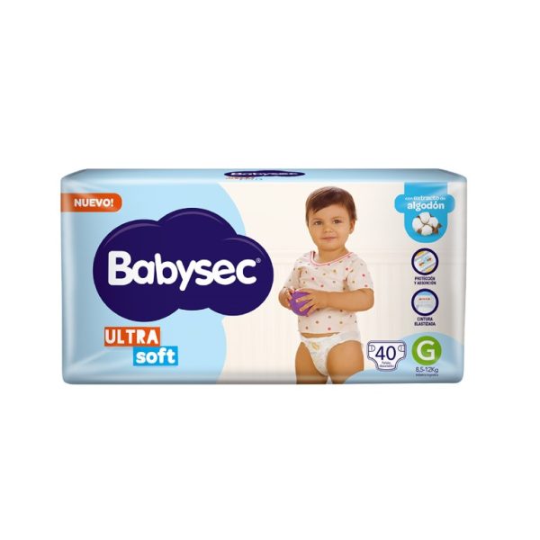 Babysec Ultrasoft Pañales G x40 u
