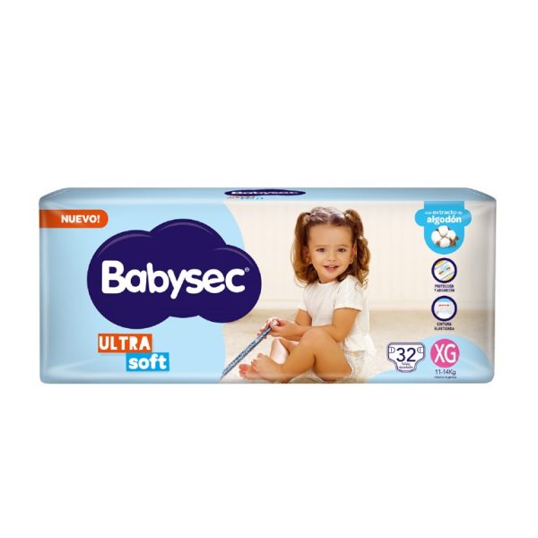 Babysec Ultrasoft Pañales XG x32 u