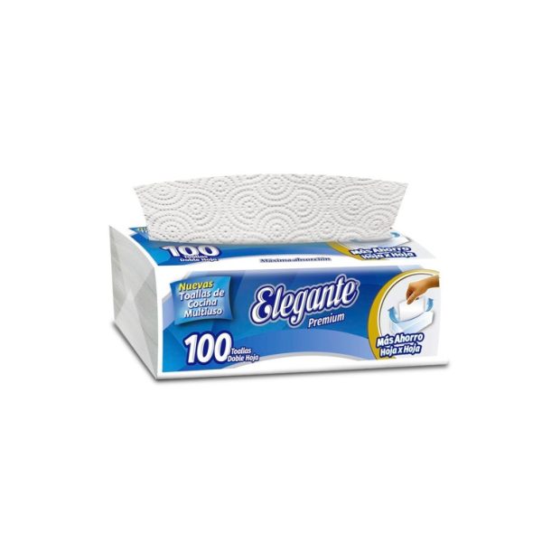 Elegante Toallas de Cocina Multiuso Doble Hoja x100 paños