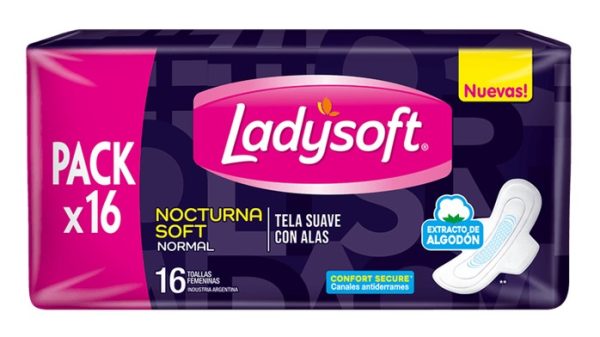 Ladysoft Toalla Nocturna Soft Normal x16 u