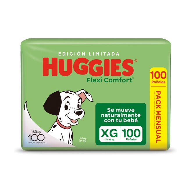Huggies Flexi Comfot Pack Mensual XG x100 u