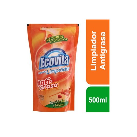 Ecovita Líquido Limpiador Anti-grasa Cocina doy-pack x500 ml