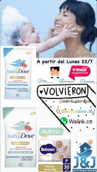 Re-Ingreso Nuevamente Jabón Líquido Dove Baby!