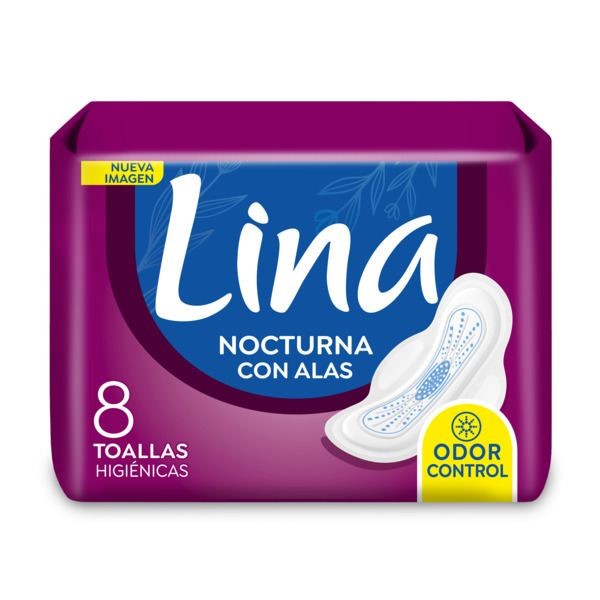 Lina Toalla Femeninas Nocturna con Alas x8 u