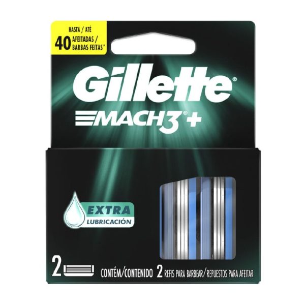Gillette Mach3 + Respuesto de Afeitar con Extra Lubricación x2 u