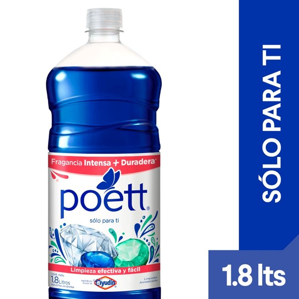 Poett Limpiador de Pisos Aromatizante Fragancia Intensa + Duradera Sólo Para Tí x1.8 Lts