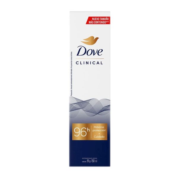 Dove Desodorante Antitranspirante en Aerosol Clinical 96hs x150 ml