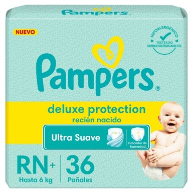 Pampers Deluxe Protection Pañales Recién Nacido+ Hasta 6Kg x36 u