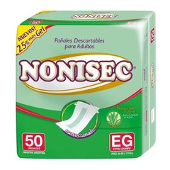 Nonisec Pañal Adulto Descartable Recto Extra Grande x50 u