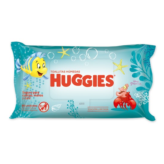 Huggies Toallitas Húmedas Edición Limitada La Sirenita 4 en 1 x80 u