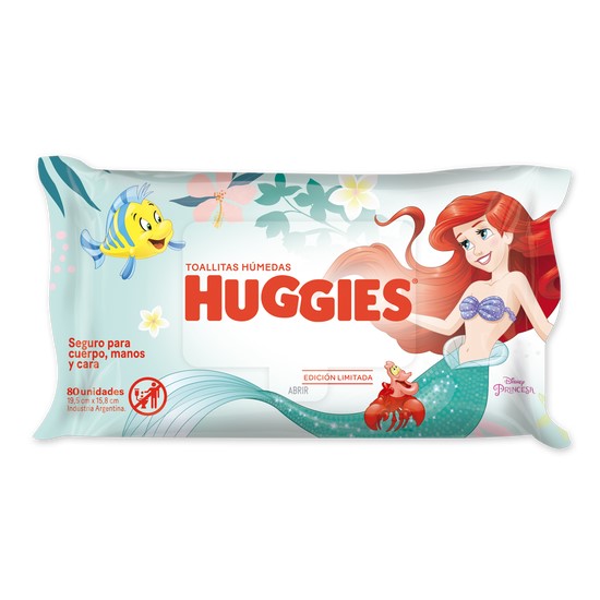 Huggies Toallitas Húmedas Edición Limitada La Sirenita 4 en 1 x80 u