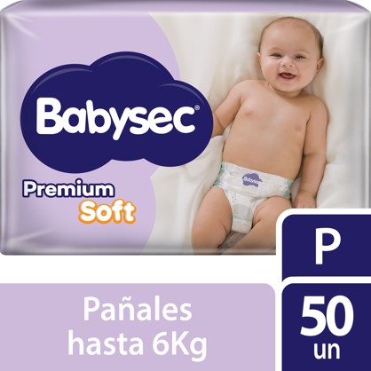 Babysec Pañales Premium Soft P x50 u