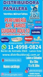 Showroom J&J Perfumeria, Pañalera y Art Varios