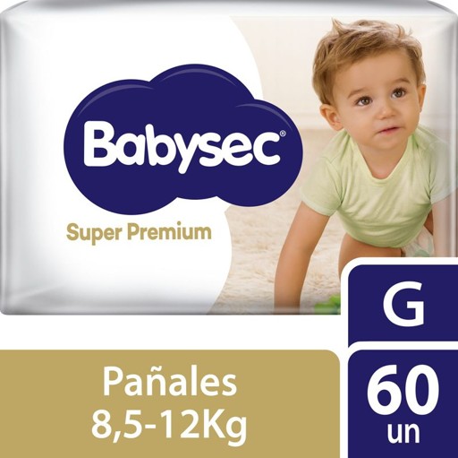 Babysec Super Premium Pañales G x60 u