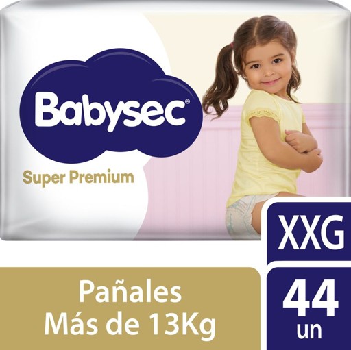 Babysec Super Premium Pañales XXG x44 u