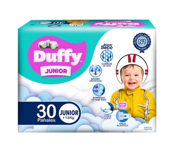 Duffy Pañales Junior +18 kg x30 u