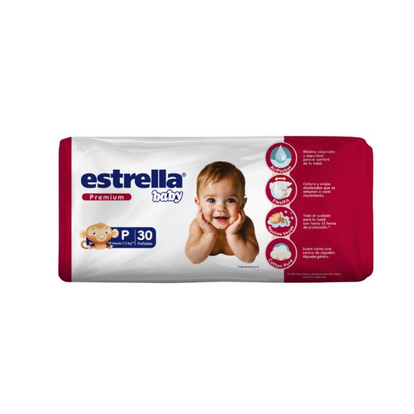 Estrella Baby Pañales Premium P x30 u