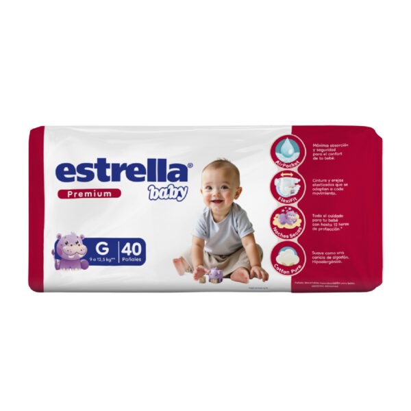 Estrella Baby Pañales Premium G x40 u