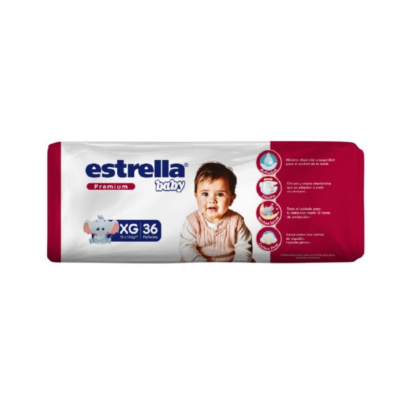 Estrella Baby Pañales Premium XG x36 u