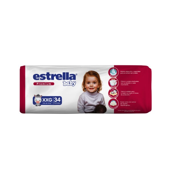 Estrella Baby Pañales Premium XXG x34 u